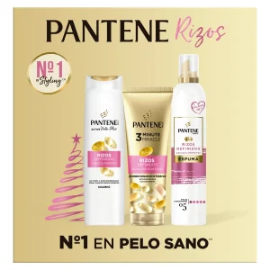 Pantene Pack Rizos Champú + Acondicionador+ Espuma